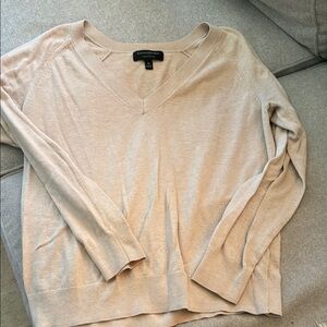 Banana Republic Beige V-Neck Sweater